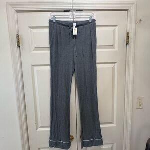 Auden Ribbed Charcoal Lounge Pants with Drawstring